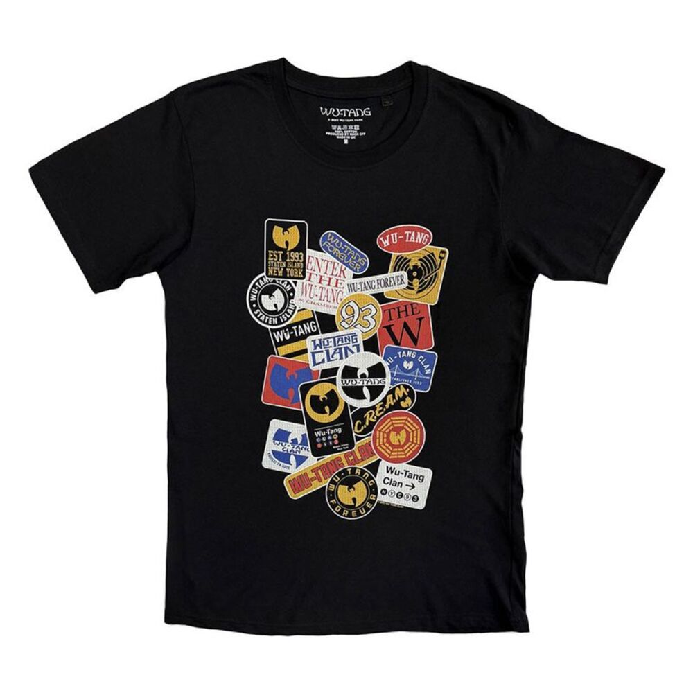 Wu-Tang Clan Unisex Adult Button T-Shirt / Black